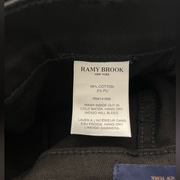 Ramy Brook Black High Rise Ankle Flare 28 - Picture 3 of 5